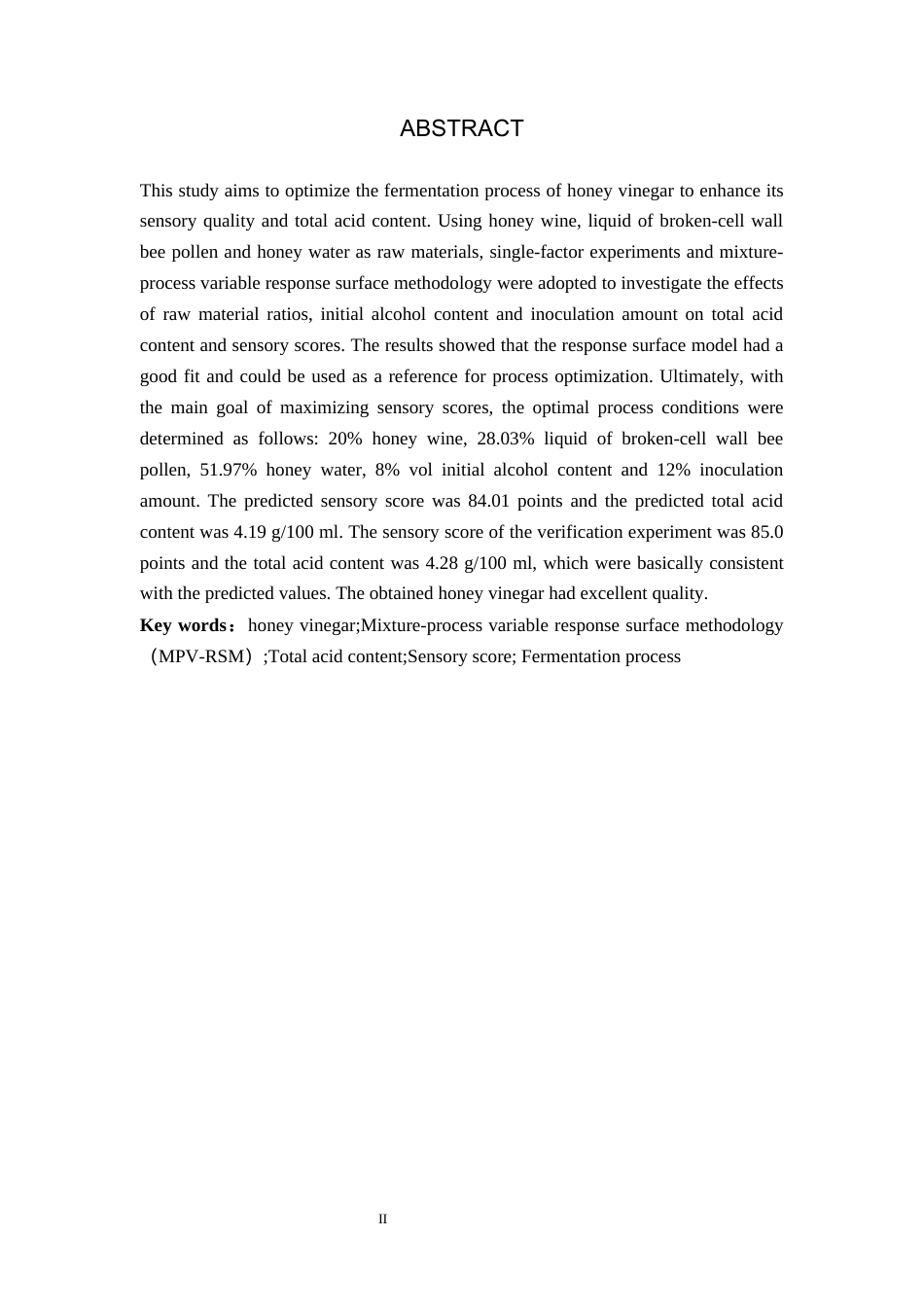 26年WH生物技术 基于模糊数学-响应面法优化蜂蜜醋的发酵工艺14.93-AI10.01(10704字).docx_第2页