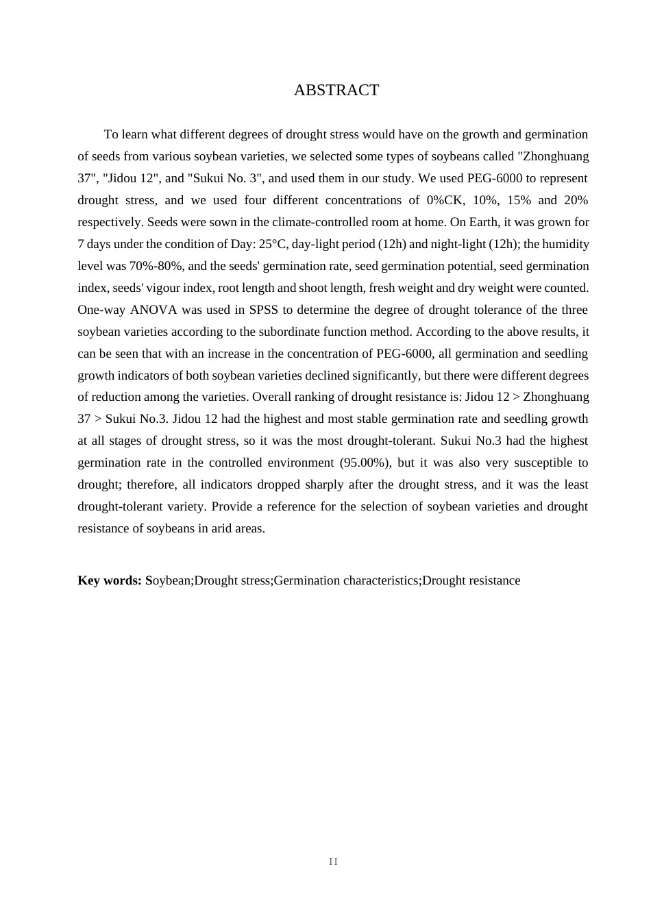 26年WH生态学班 干旱胁迫对不同品种大豆种子萌发特性的影响16.08-AI4.36_1(11249字).docx_第2页
