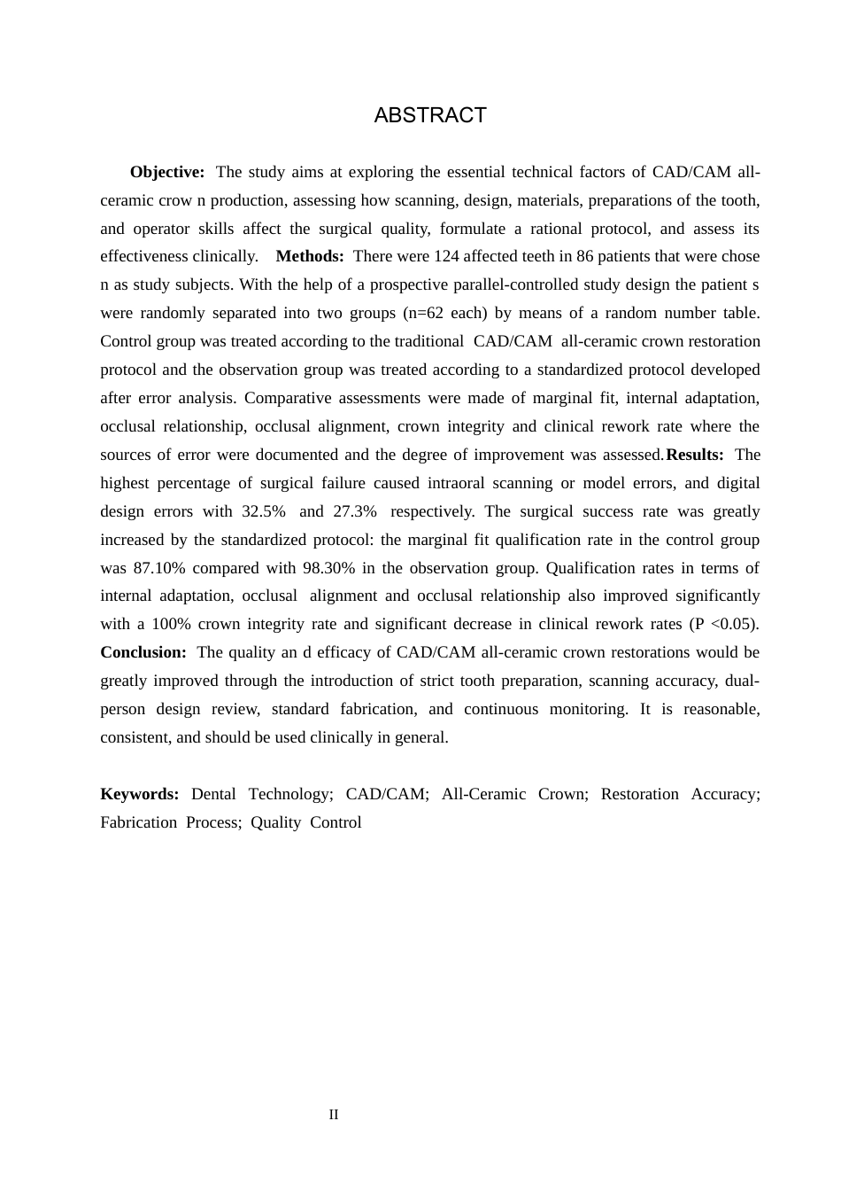 26年WH口腔医学技术 CADCAM全瓷冠制作技术要点及修复精度影响因素分析6.03-AI3.46(7038字).docx_第2页