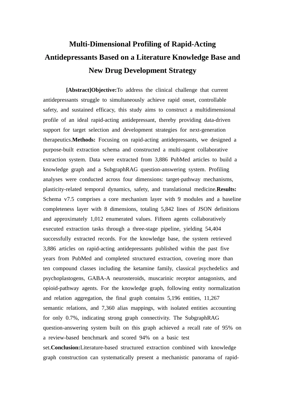 26年WP药物制剂 构建科学智能体建立氯胺酮作用机制知识库0.64-AI(32518字).docx_第3页