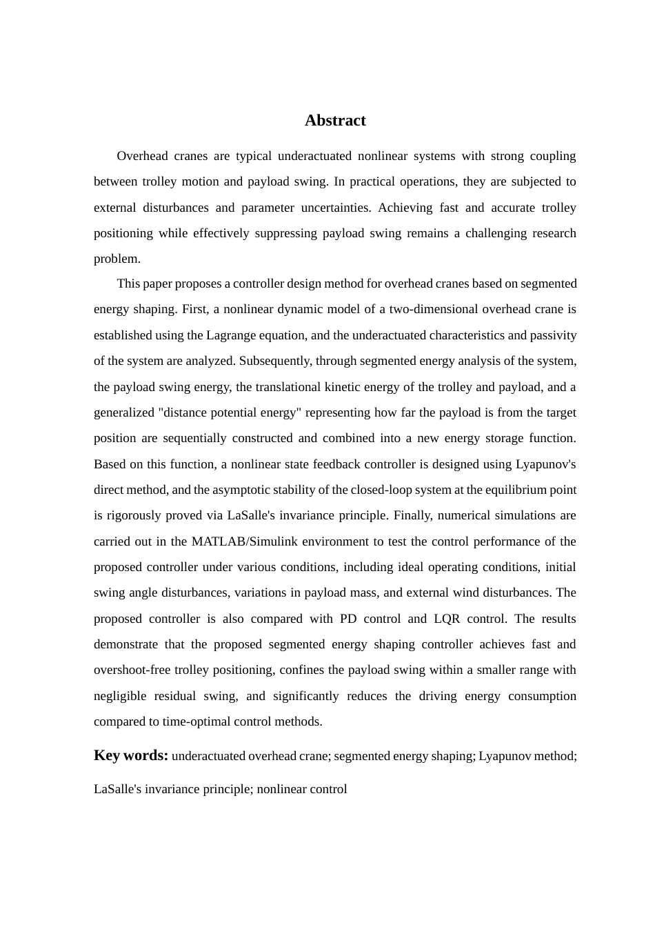 26年WP 基于分段能量整形的桥式吊车控制方法研究最终稿(18397字).docx_第2页