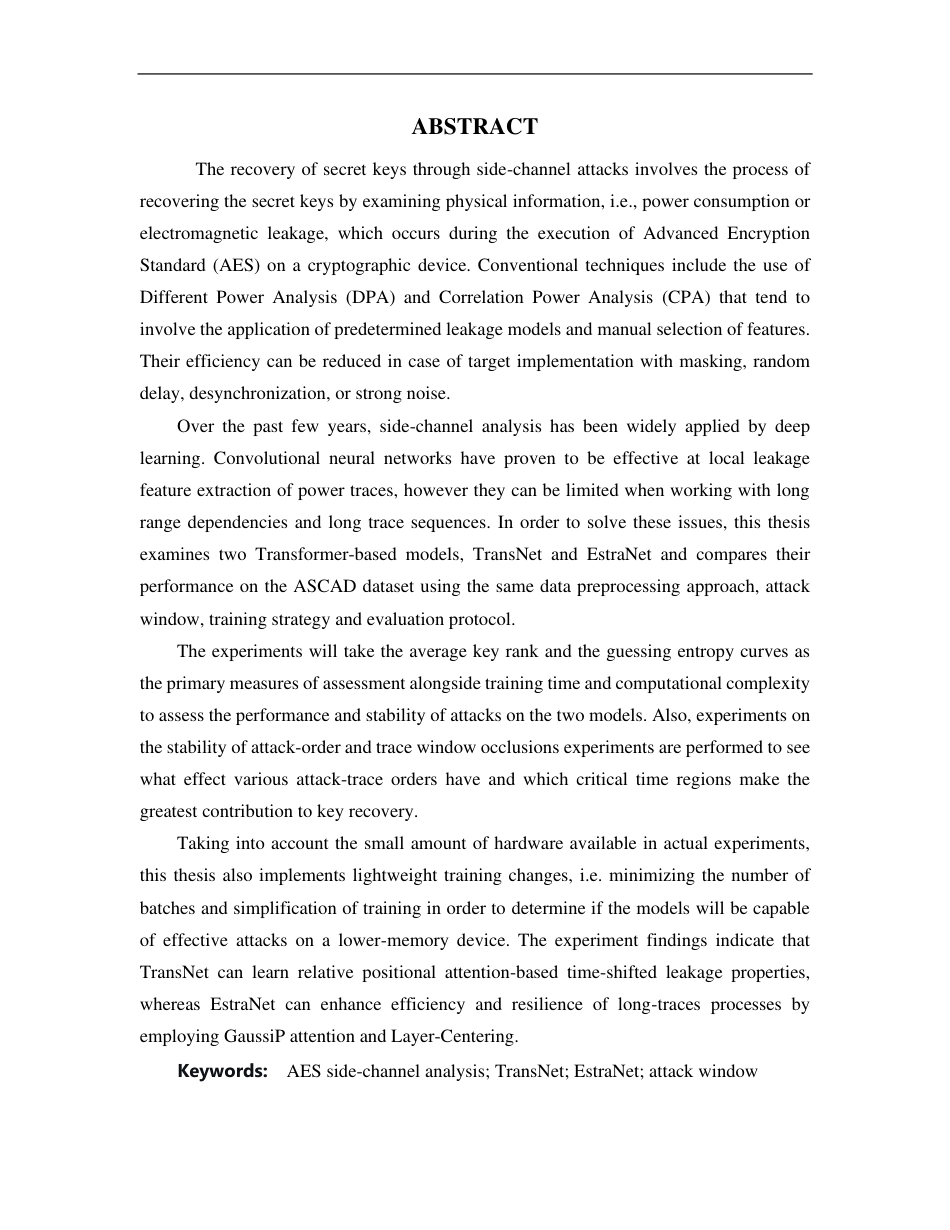 26年WP 基于Transformer架构的AES侧信道分析算法研究最终稿-约24377字符.pdf_第2页