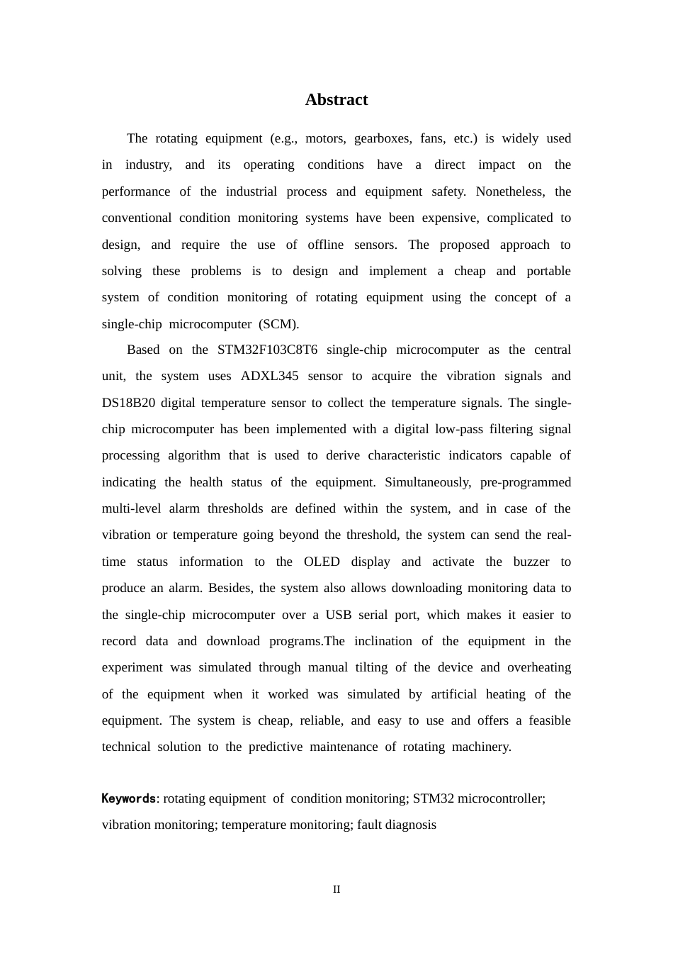 26年WP 基于单片机的旋转设备状态监测系统设计最终稿(20331字).docx_第2页