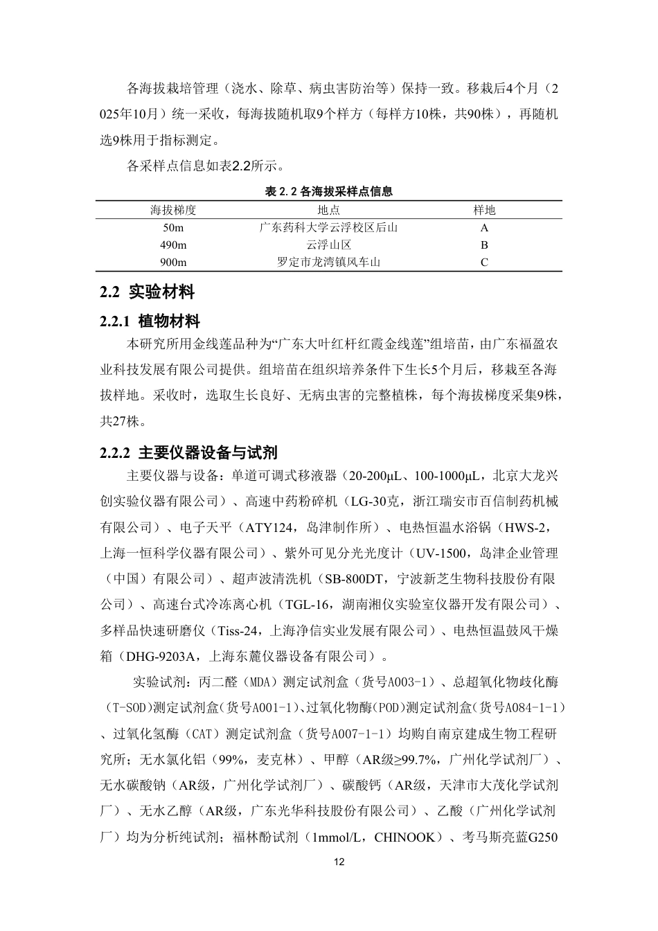 26年WP中药资源与开发 云浮山区不同海拔金线莲栽培品的有效成分比较及其品质评价26.38-AI7.41-约20821字符.pdf_第10页