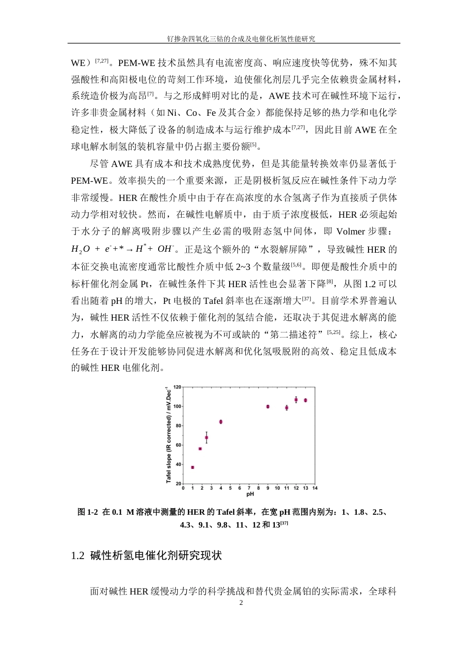 26年WP 钌掺杂四氧化三钴的合成及电催化析氢性能研究最终稿(11462字).docx_第6页