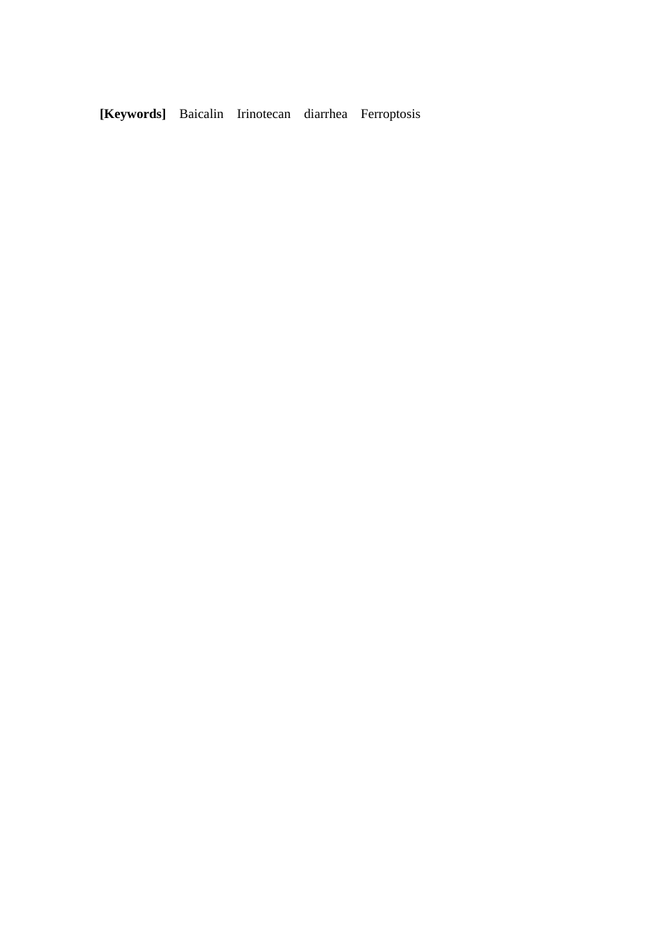 26年WP中药学 黄芩苷通过抑制铁死亡改善伊立替康所致小鼠腹泻的机制研究28.05-AI(12144字).docx_第4页