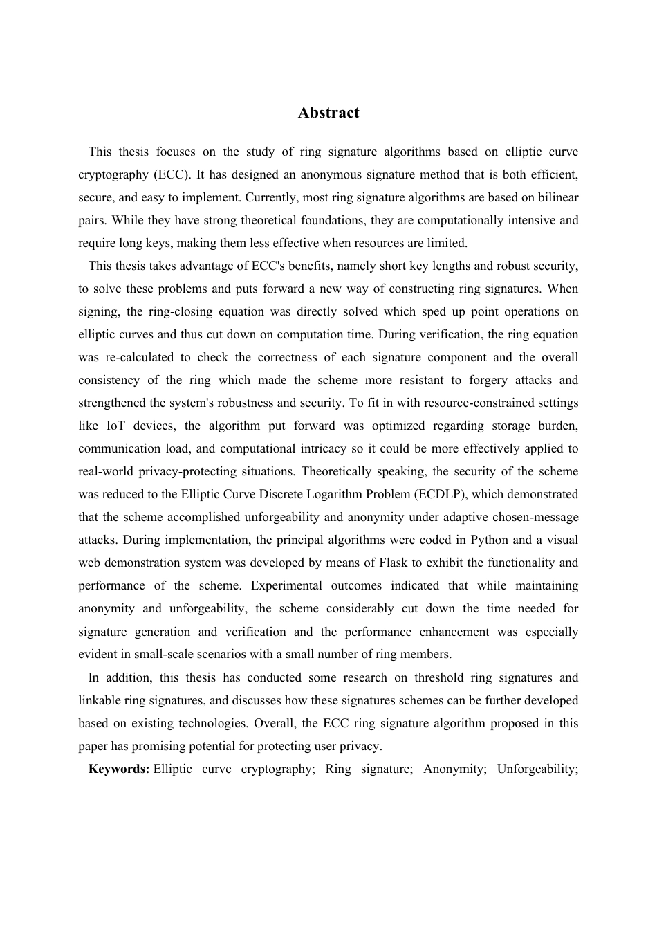 26年WP 基于ECC的环签名算法设计及实现最终稿-约24457字符.pdf_第2页