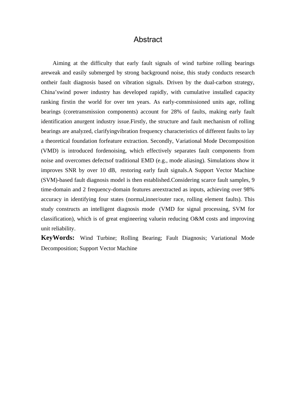 26年WP 基于振动信号的风电机组滚动轴承故障诊断研究最终稿(17721字).docx_第2页
