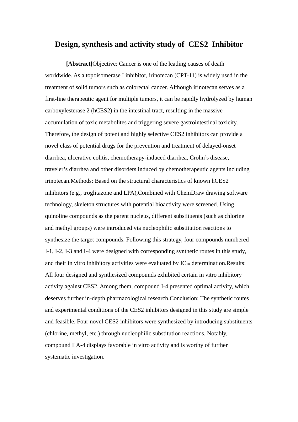 26年WP药学 新型CES2抑制剂的设计、合成及生物活性研究16.38-AI(9525字).doc_第6页