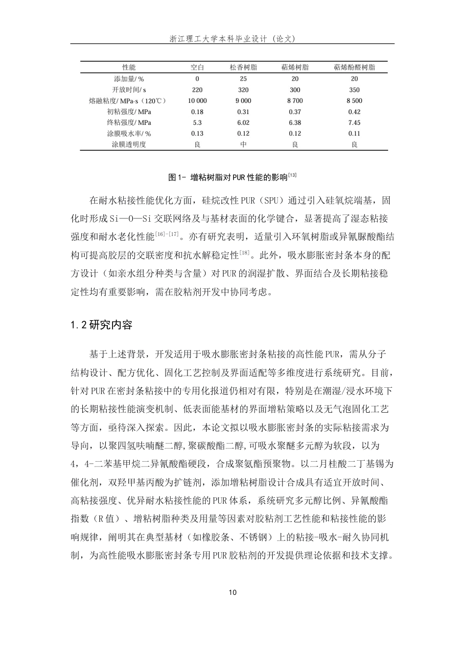26年WP 吸水膨胀密封条粘接用PUR胶黏剂的制备和性能(13441字).doc_第8页
