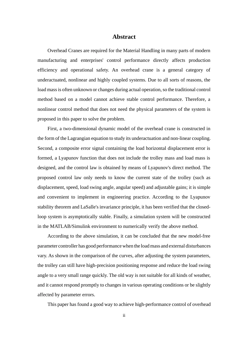 26年WP 桥式起重机的无模型参数控制方法设计最终稿(15624字).docx_第2页