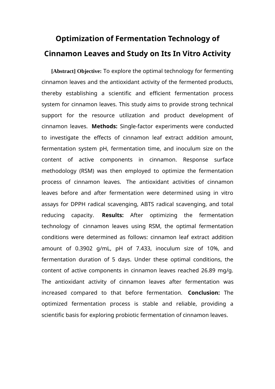 26年WP中药学 肉桂叶发酵工艺优化及体外活性研究25.5-AI(9697字).docx_第5页