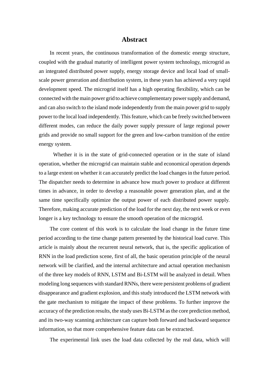 26年WP 基于LSTM和Bi-LSTM的微电网负荷预测最终稿(22183字).docx_第4页
