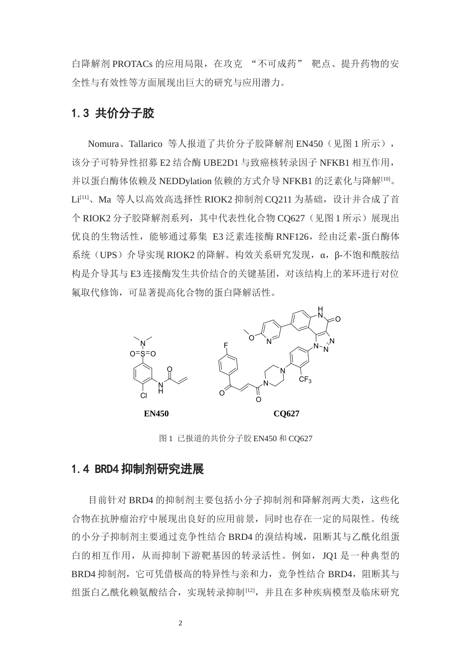 26年WP药学 新型BRD4共价分子胶的设计与合成研究22.92-AI11.02(10213字).docx_第9页
