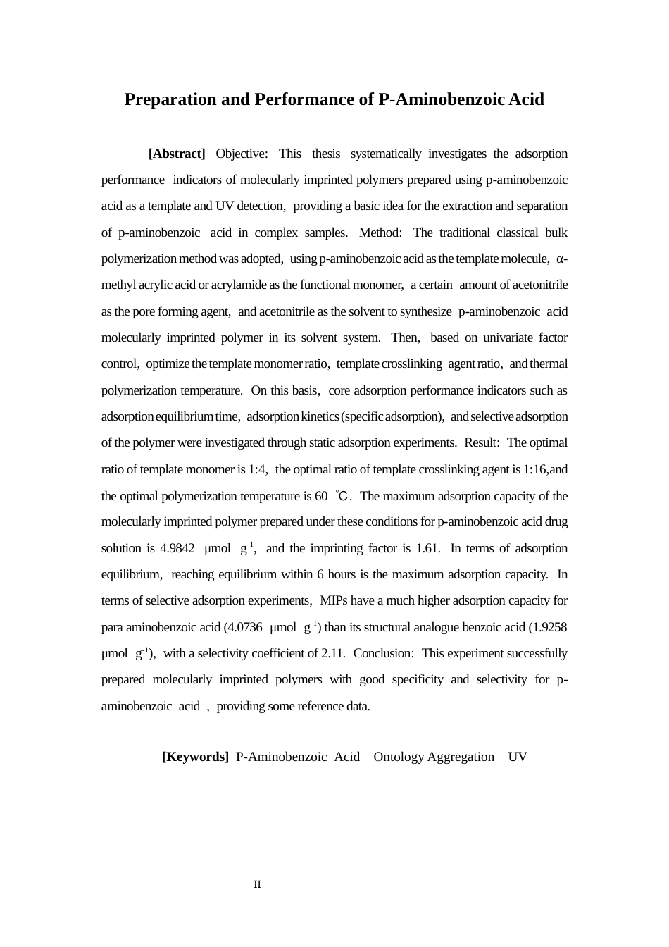 26年WP药学 对氨基苯甲酸分子印迹聚合物的制备及性能研究25.31-AI4.91(11937字).docx_第3页