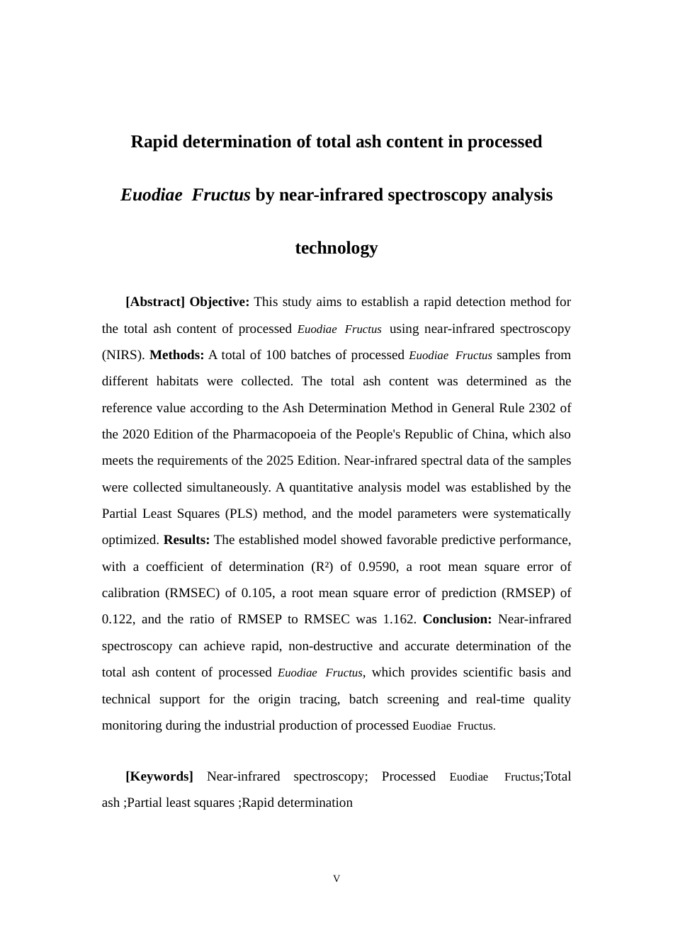 26年WP中药学 近红外光谱分析技术快速测定制吴茱萸总灰分含量19.09-AI53.39(8684字).docx_第3页