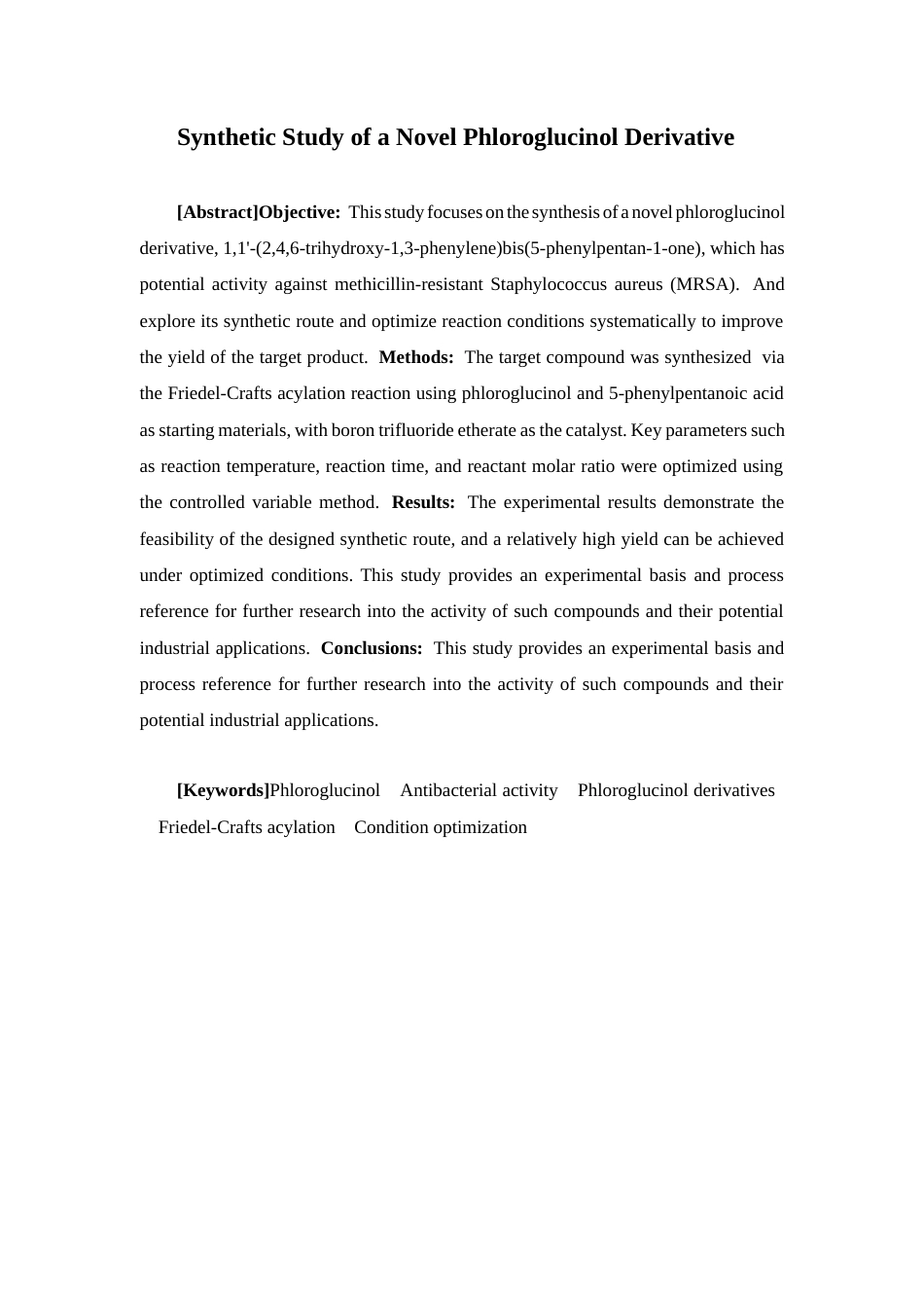26年WP药物化学 一种新型间苯三酚衍生物的合成研究14.96-AI(8771字).docx_第3页