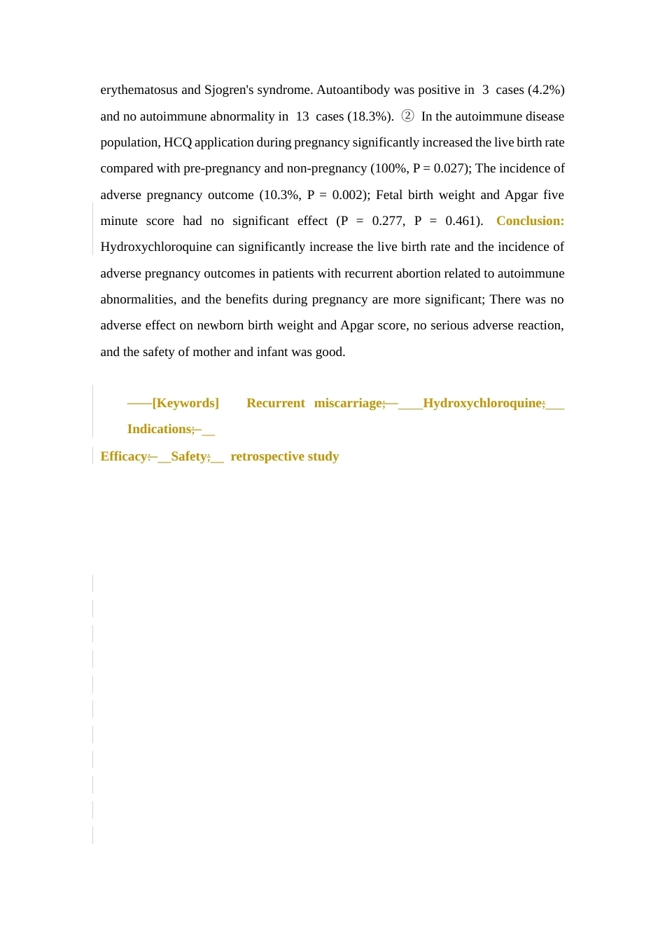 26年WP临床药学 羟氯喹在复发性流产患者应用的疗效与安全性分析8.24-AI26.6(13410字).docx_第3页