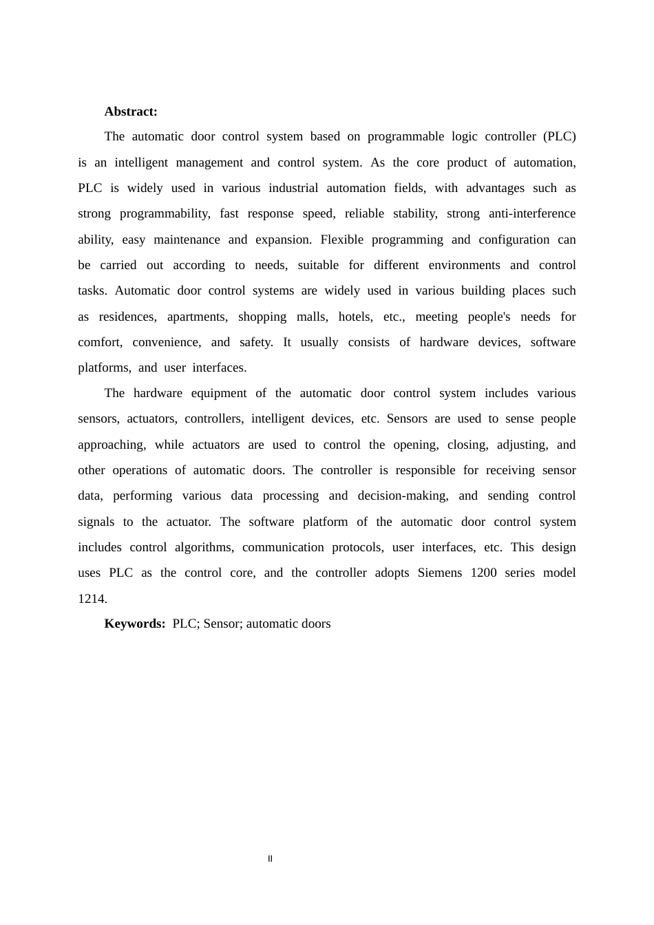 1.基于PLC的自动门控制系统设计.docx_第2页
