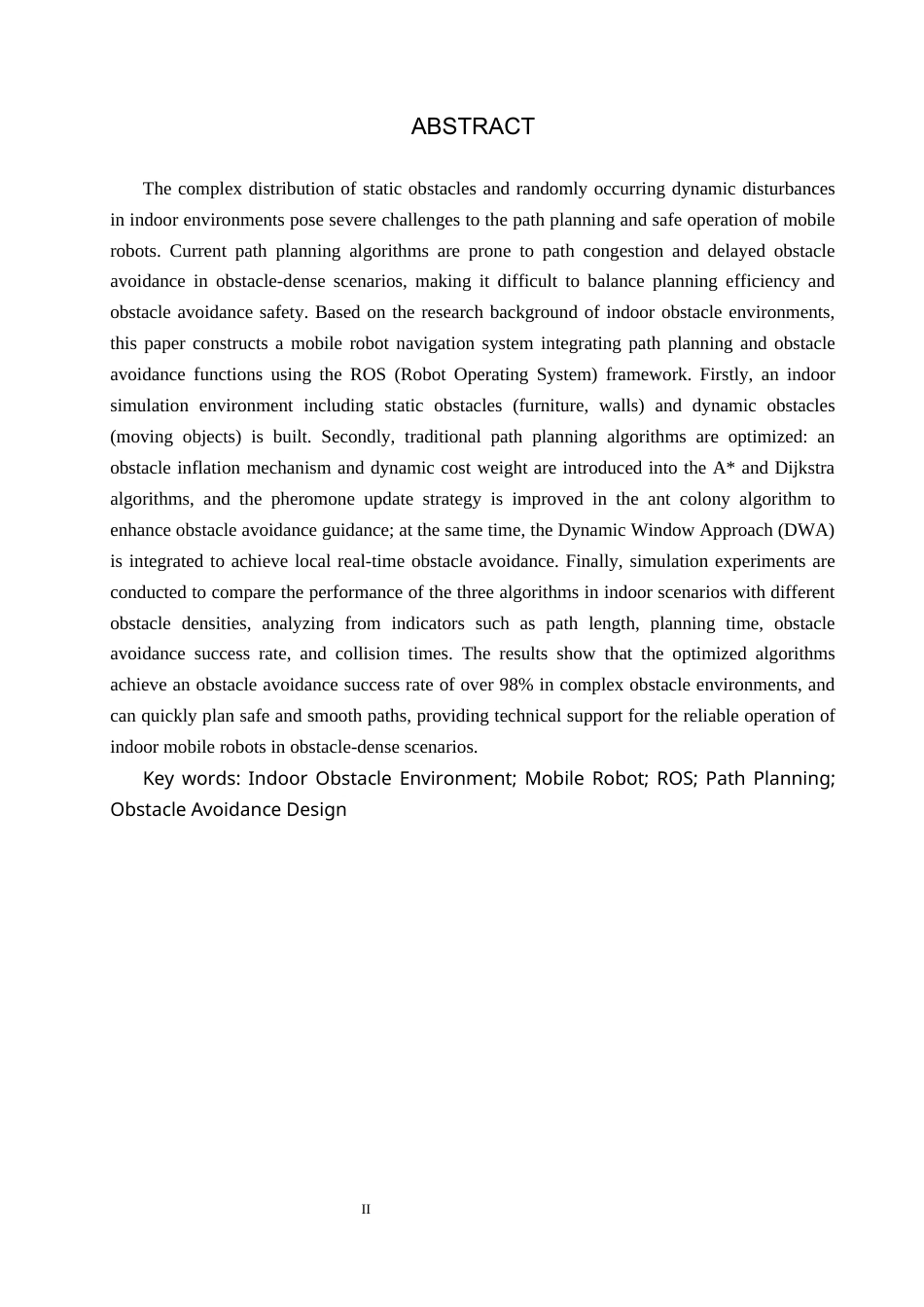 1.室内障碍物环境下移动机器人的路径规划与避障设计完稿.docx_第2页