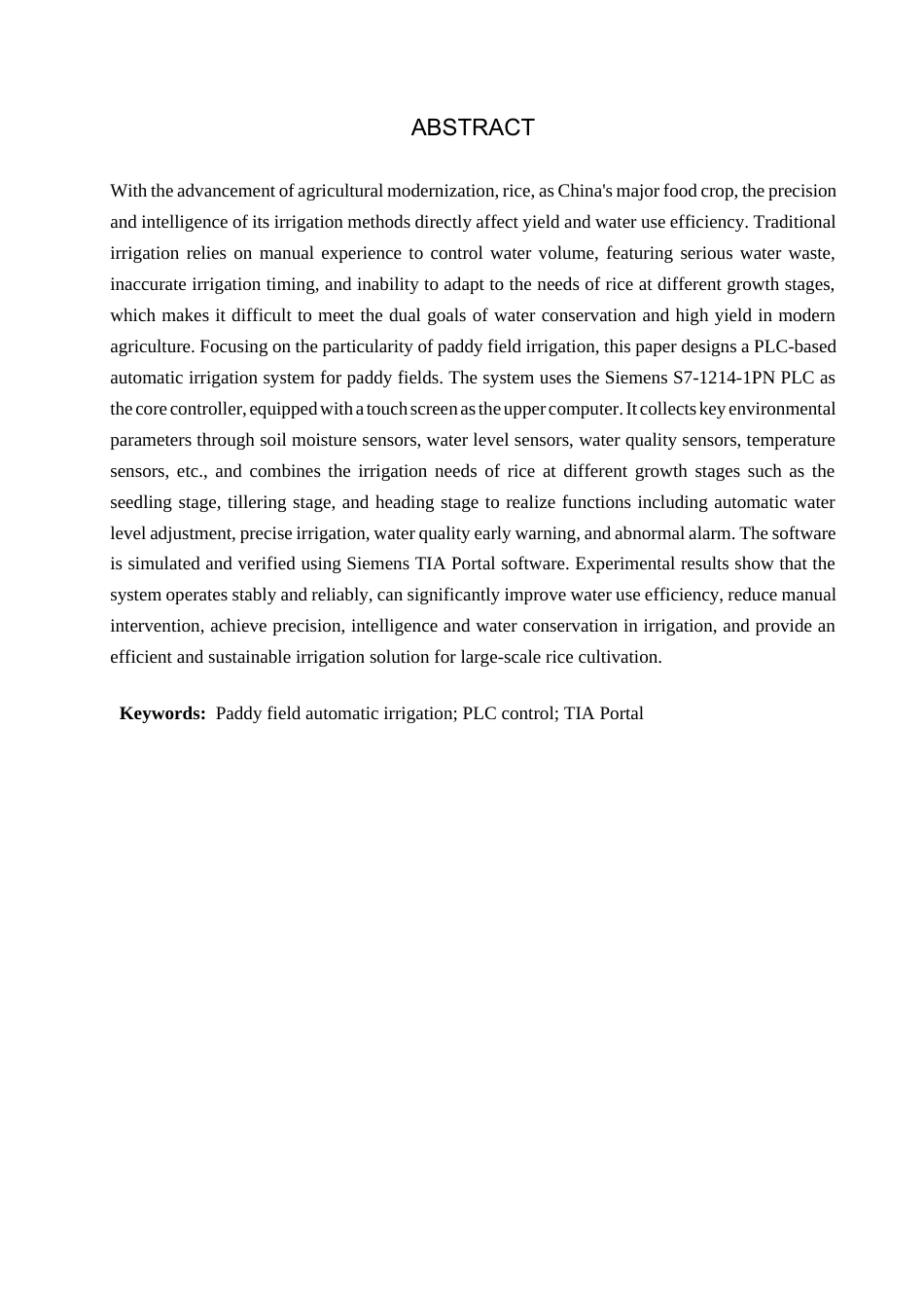 基于 PLC 的稻田自动灌溉系统设计完稿.docx_第2页