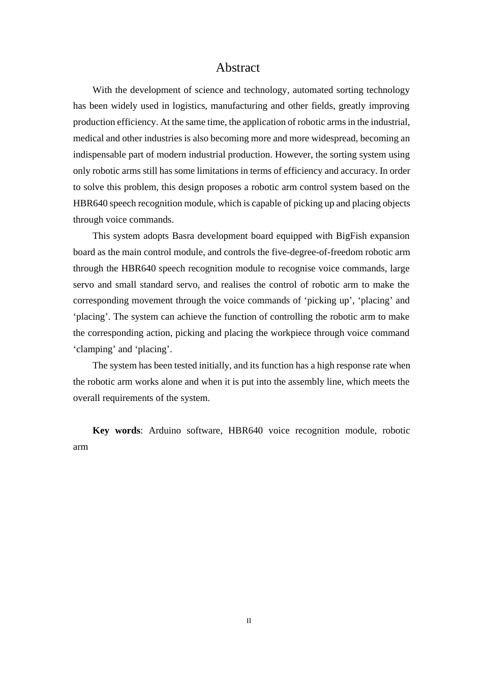 基于Arduino的机械臂语音交互控制系统设计111.docx_第2页