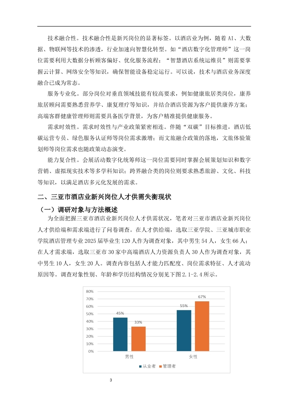26年WH 人力资源管理 海南酒店业新兴岗位人才供需失衡现状剖析与对策研究-以三亚市为例-函授(10984字).docx_第5页