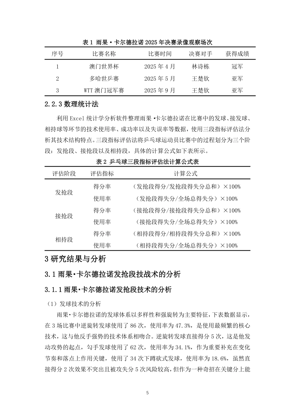 26年WH运动训练 对巴西优秀男子乒乓球运动员雨果·卡尔德拉诺技战术的研究终稿-全日-约11874字符.pdf_第9页