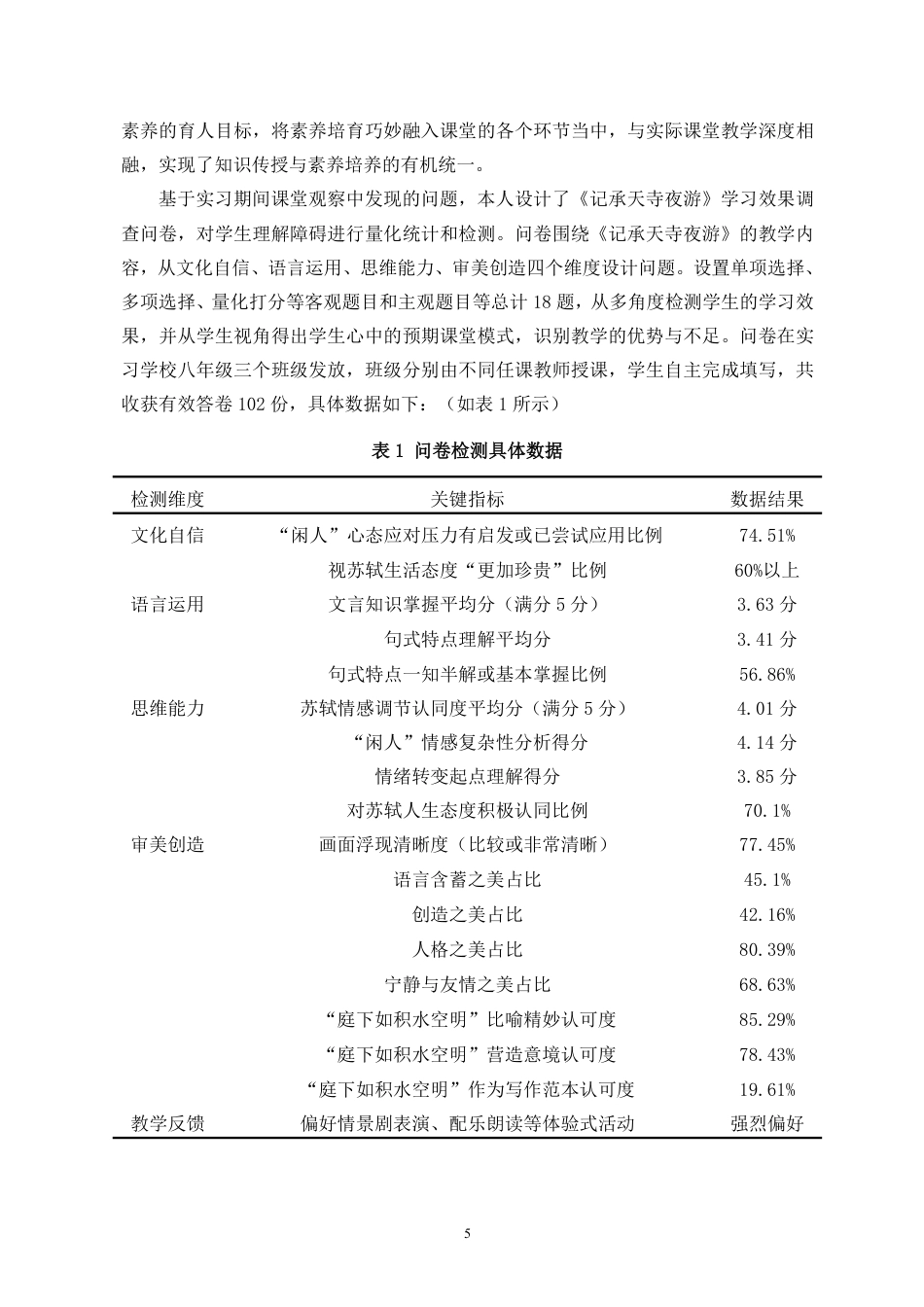 26年WH汉语言文学本科 语文核心素养视域下的苏轼诗文教学探索——以《记承天寺夜游》为例-全日-约18646字符.pdf_第9页