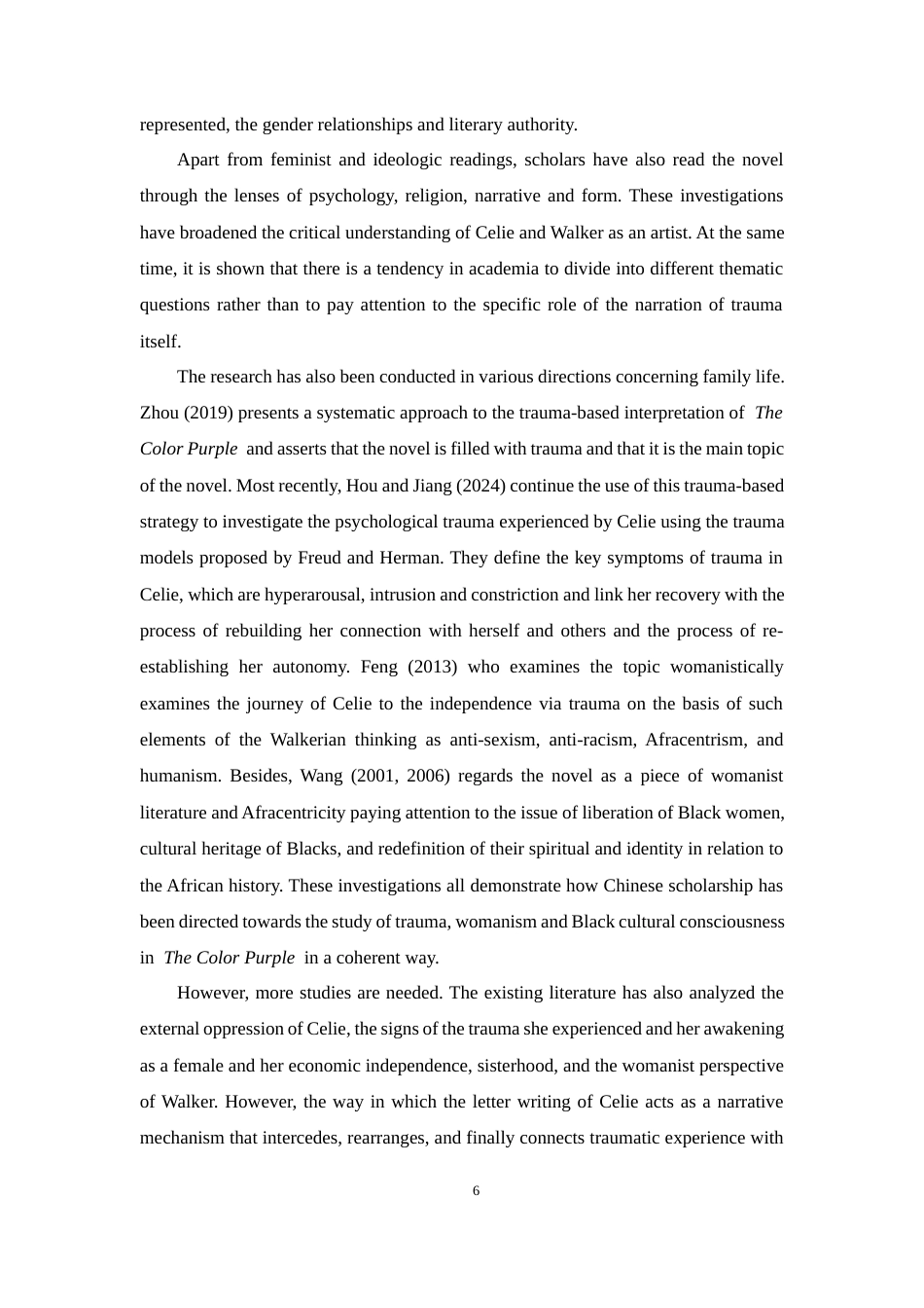 26年WH英语本科 紫色》中的创伤书写与西丽的自我救赎之路 eyofSelf-RedemptioninTheColorPurpleAuthor_ZengLanyuSupervisor_终稿-全日(9146字).docx_第8页