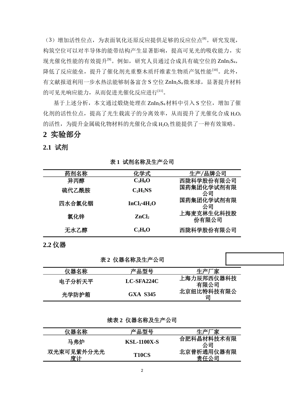 26年WH制药工程本科 关键词：光催化；S空位；载流子分离；H2O2终稿-全日(6042字).docx_第5页