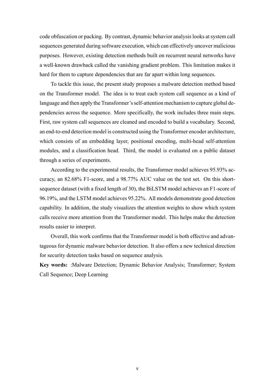 26年WH网络空间安全 基于Transformer模型的恶意软件动态行为检测方法研究终稿-全日-约27395字符.pdf_第7页