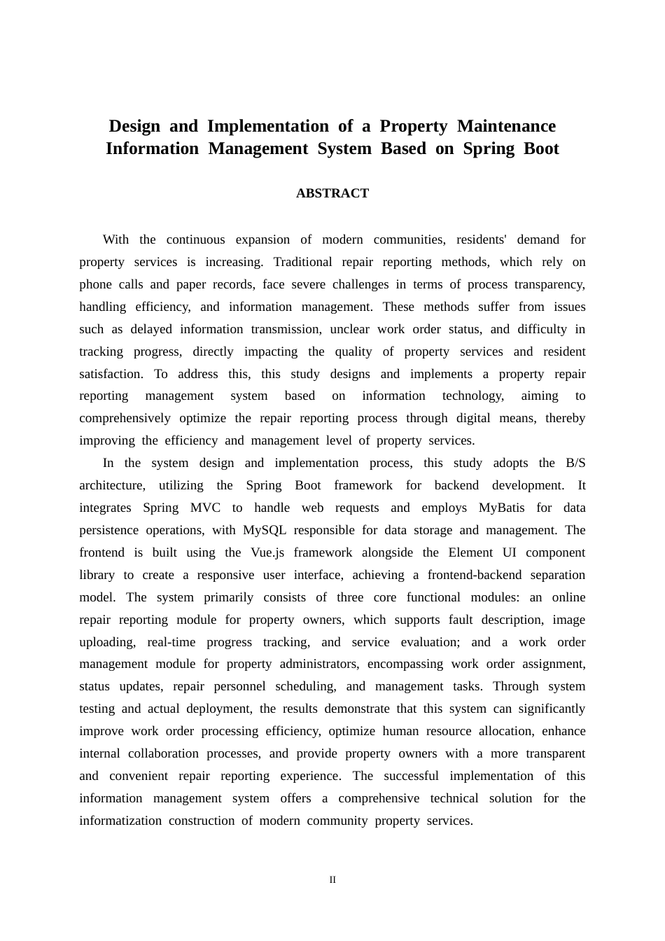 26年CH软件 基于SpringBoot的物业报修信息管理系统设计与实现(19474字).docx_第3页