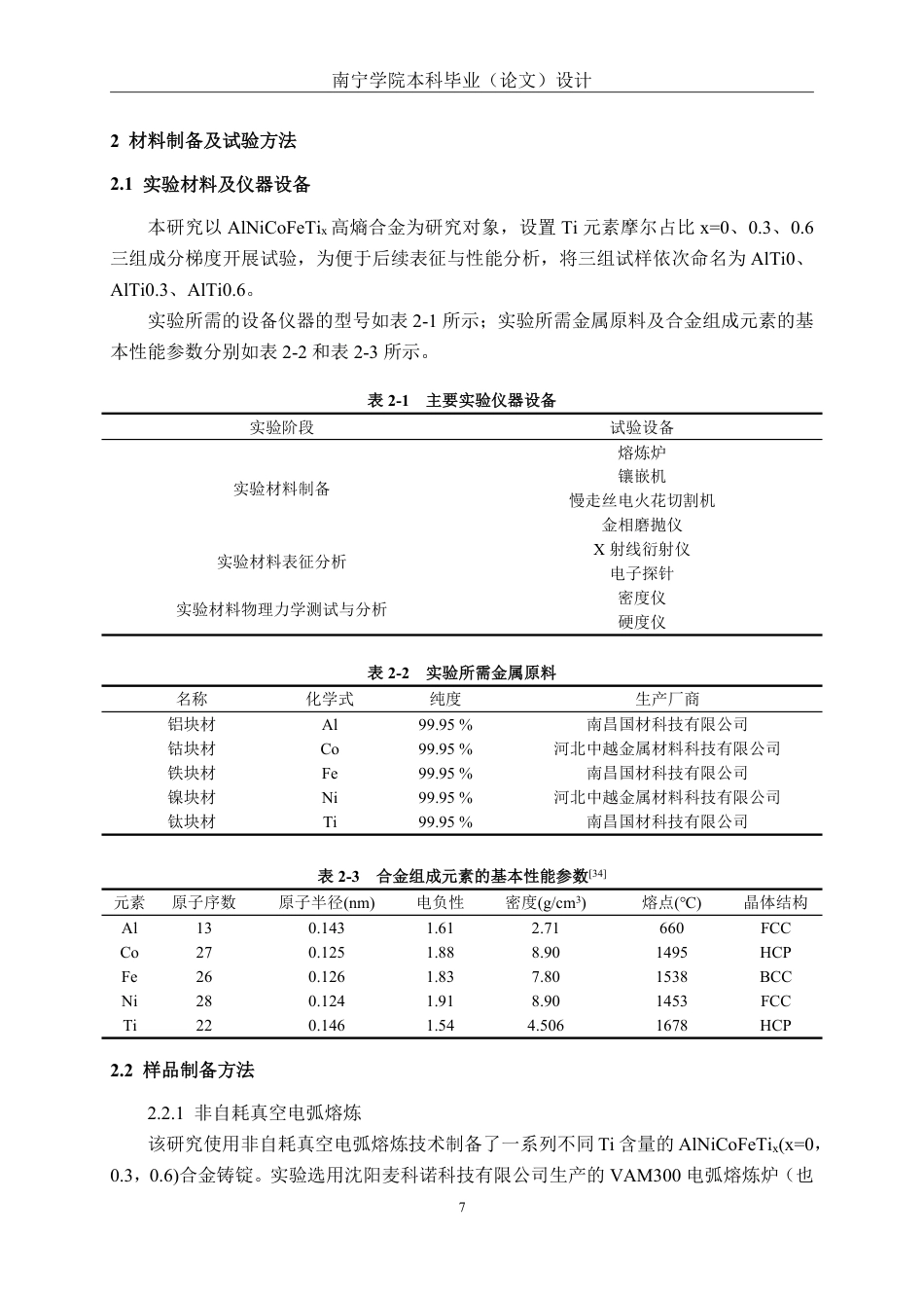 26年CH新能源汽车工程 车用轻量化AINiCoFeTix高熵合金微观组织与力学性能的研究-终稿全日制-约20980字符.pdf_第10页