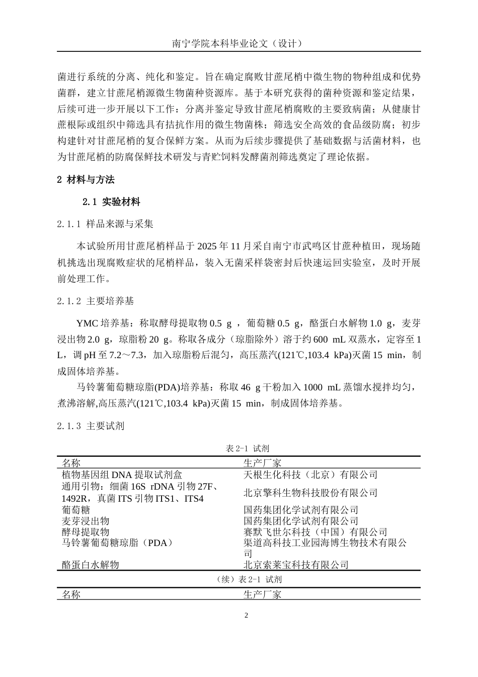 26年CH食品质量与安全 甘蔗尾梢微生物的分离、纯化和鉴定全日制终稿(16550字).docx_第6页