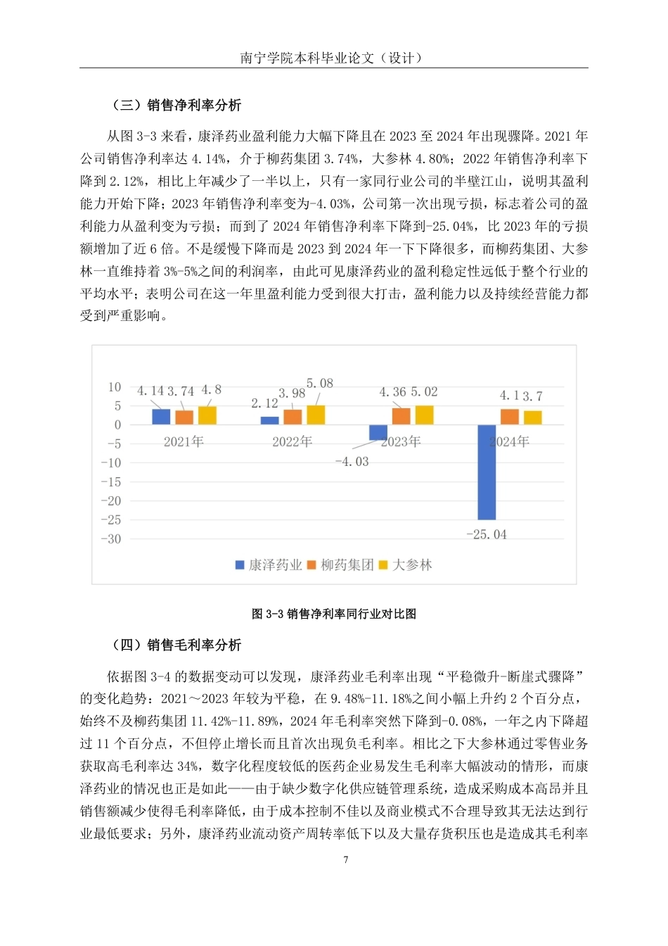 26年CH会计学 广东康泽药业股份有限公司盈利能力分析终稿全日制-约15751字符.pdf_第10页