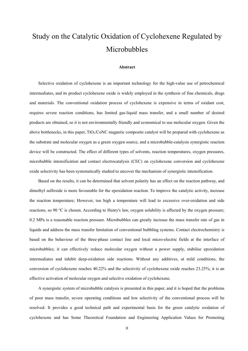 26年CH化学工程与工艺 微气泡下环己烯催化氧化的反应研究-终稿全-约21055字符.pdf_第3页