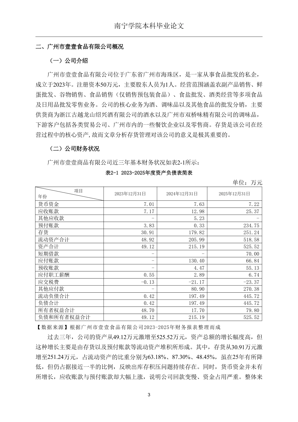 26年CH会计学 食品批发企业存货管理分析——以广州市壹壹食品有限公司为例终稿全日制-约15312字符.pdf_第6页