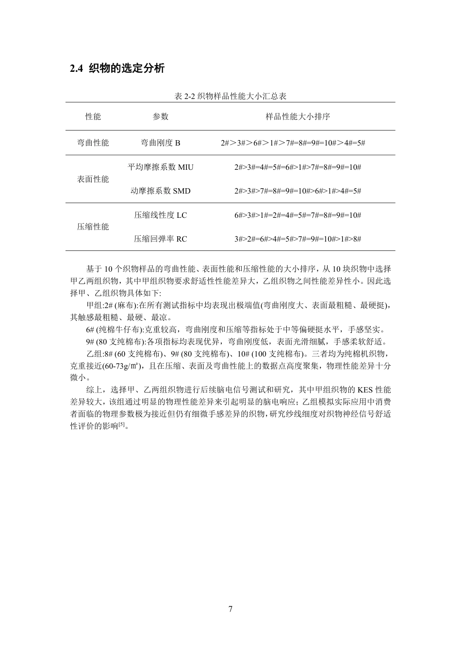 26年CH纺织工程 基于脑电信号的不同织物-皮肤接触舒适性研究纺织与服装-终稿全日制-约14003字符.pdf_第10页