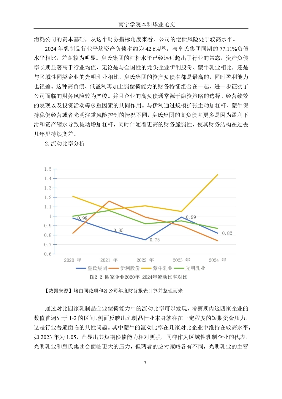 26年CH会计学 高负债率下乳制品企业的财务风险研究——以广西皇氏乳业集团为例终稿全日制-约17683字符.pdf_第10页