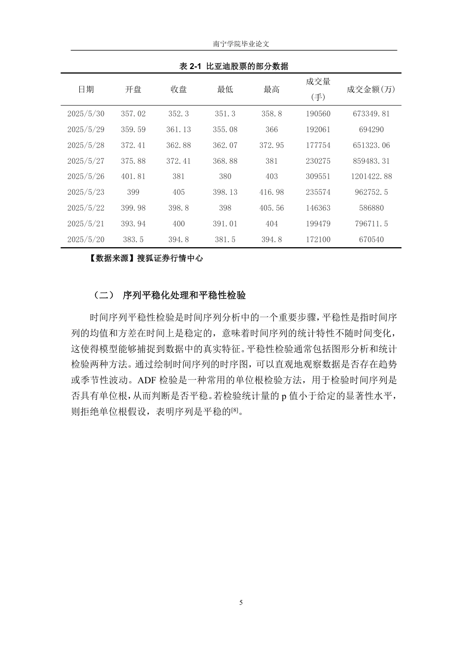 26年CH金融科技 基于ARIMA-GARCH模型的比亚迪新能源汽车股价波动预测研究终稿全日制-约18601字符.pdf_第8页