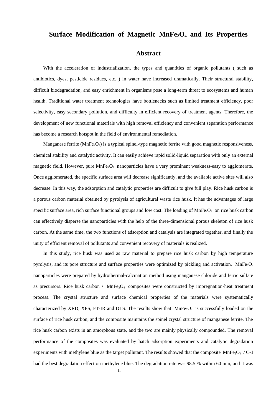 26年CH材料化学 基于磁性MnFe2O4的表面修饰及其性能研究(17929字).docx_第4页