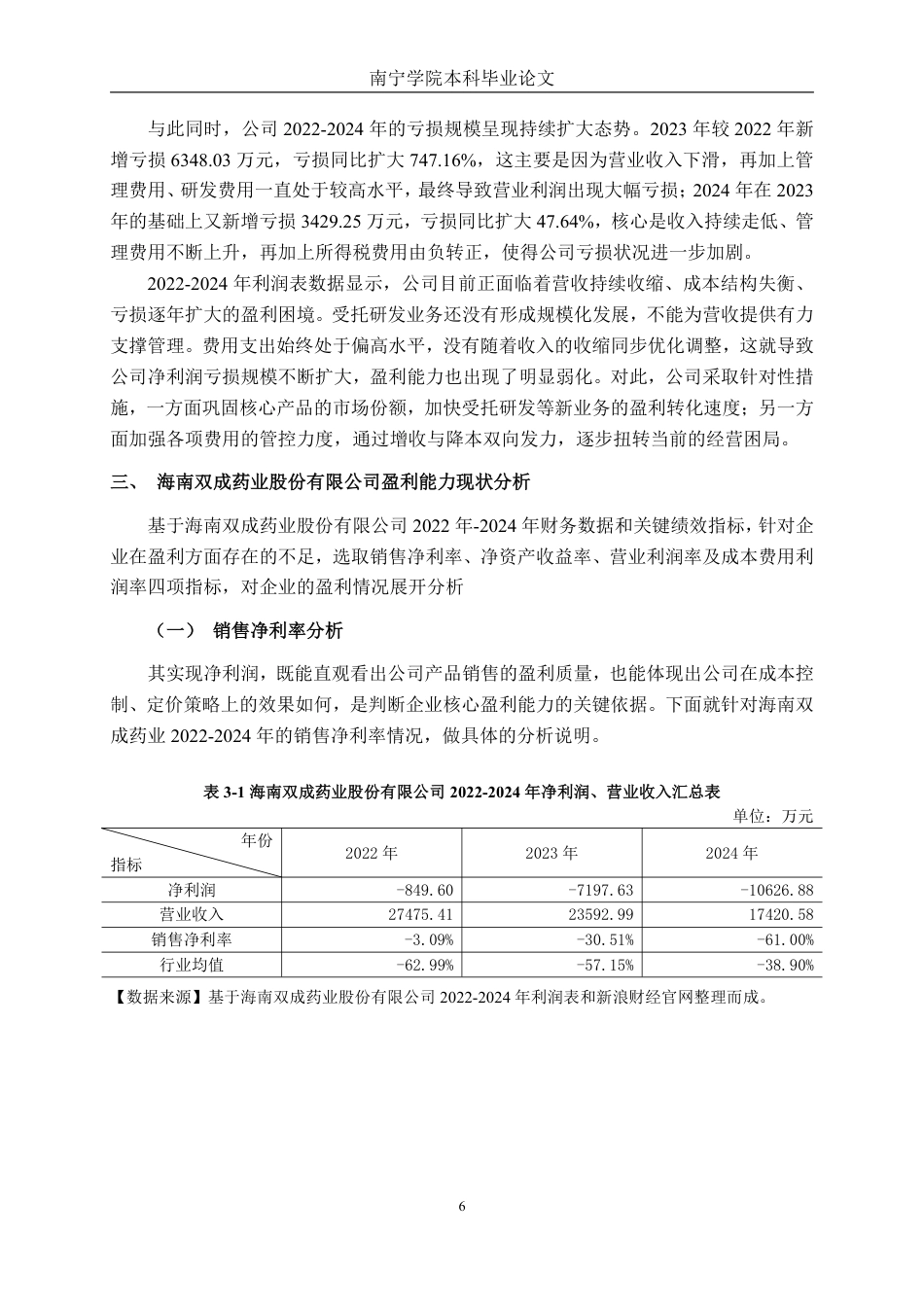 26年CH财务管理 中型医药制造企业盈利能力探析——以海南双成药业股份有限公司为例终稿全日制-约21207字符.pdf_第9页