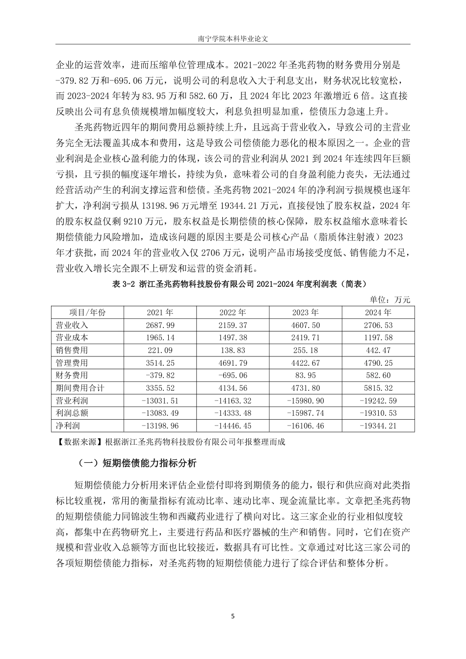 26年CH会计学 小型医药制造企业偿债能力分析——以浙江圣兆药物科技股份有限公司为例终稿全日制-约22973字符.pdf_第8页