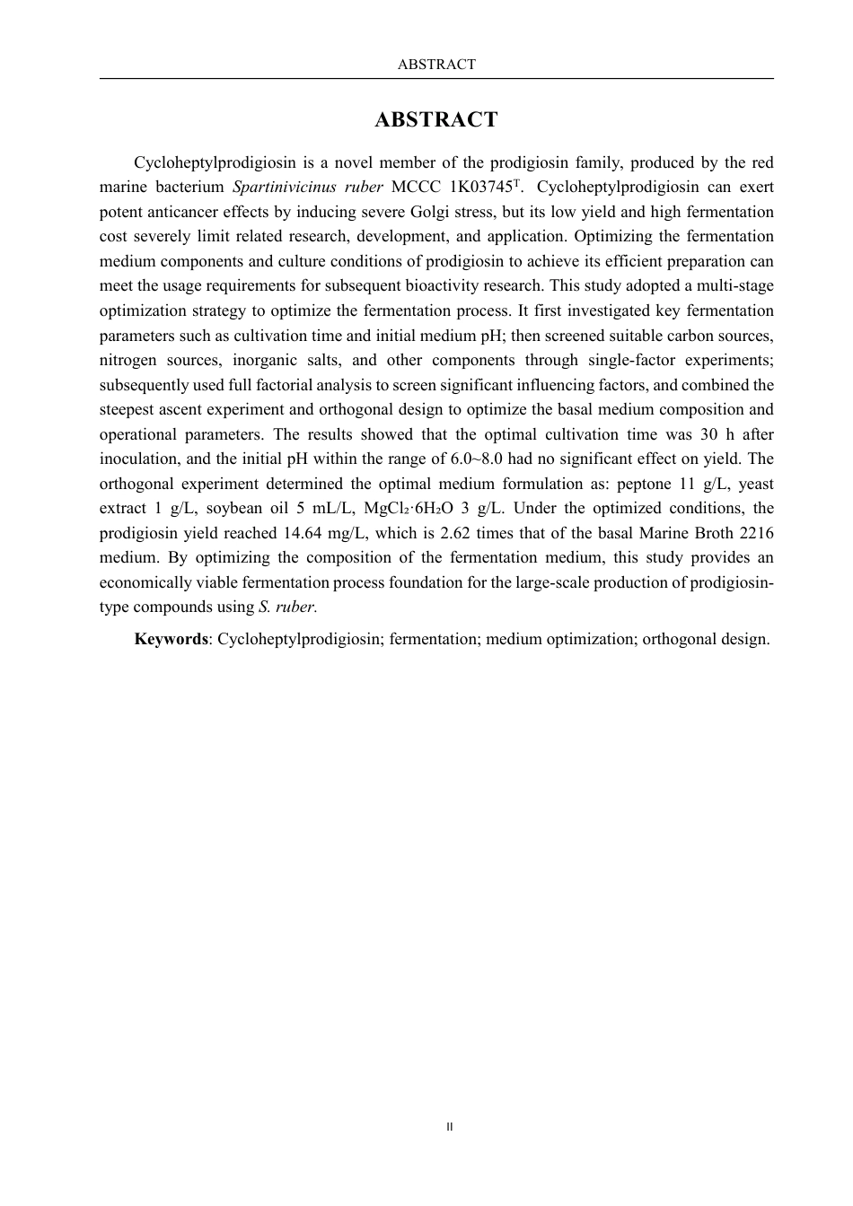26年CH生物科学 基于天然海水的SpartinivicinusruberMCCC1K03745T廉价高效发酵培养基的优化-终稿全日制-约17514字符.pdf_第2页