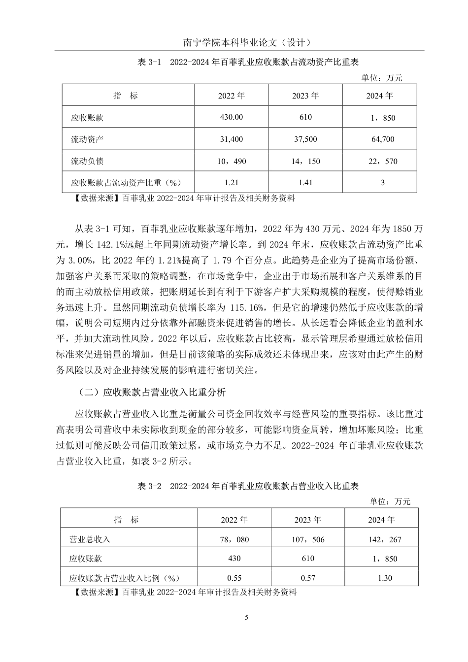 26年CH会计学 中型乳制品企业应收账款管理问题及对策研究——以广西百菲乳业股份有限公司为例终稿全日制-约19424字符.pdf_第8页
