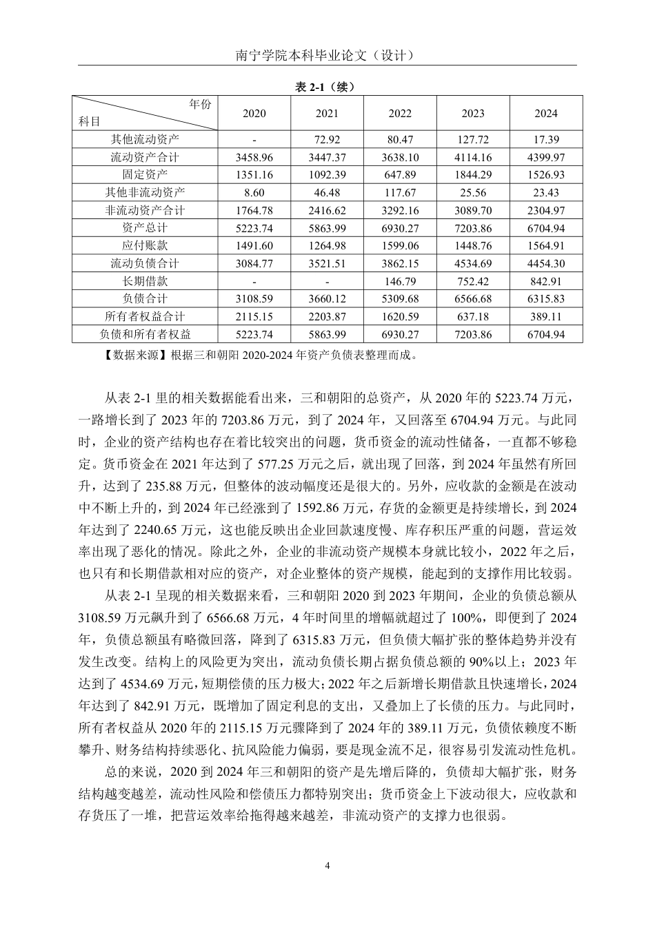 26年CH会计学 小型制造业企业营运能力分析——以深圳市三和朝阳科技股份有限公司为例终稿全日制-约22368字符.pdf_第7页