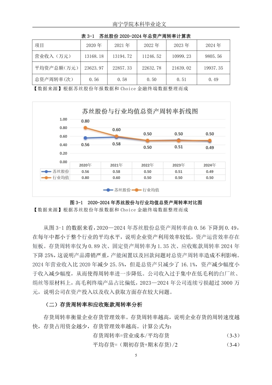 26年CH会计学 中型制造业企业营运能力探究——以江苏苏丝丝绸股份有限公司为例终稿全日制-约18484字符.pdf_第8页