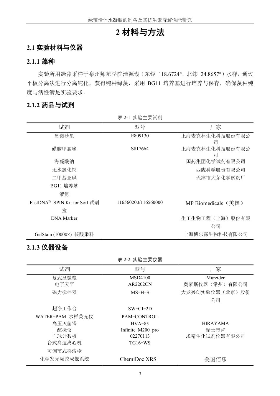 26年CH生物科学 绿藻活体水凝胶的制备及其抗生素降解性能研究-终稿全日制-约17107字符.pdf_第7页