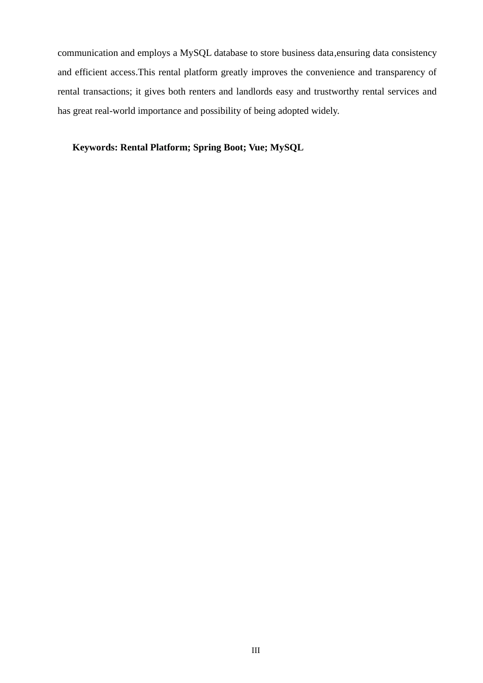 26年CH软件工程 基于SpringBoot+Vue租房平台的设计与实现(33789字).docx_第4页